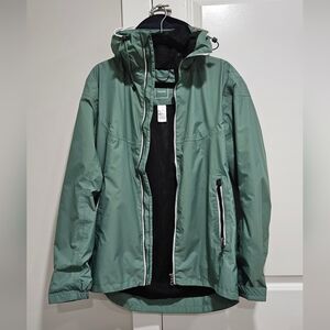 Green Hooded Jacket Rain Proof Tribord